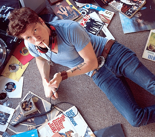 Josia Hesse and his record collection